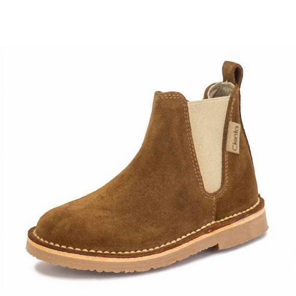 NEW CIENTA kid's zipper boot in tan